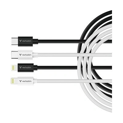 Verbatim 32392 USB USB C samec - Apple Lightning samec 27W 1m černo-bílý