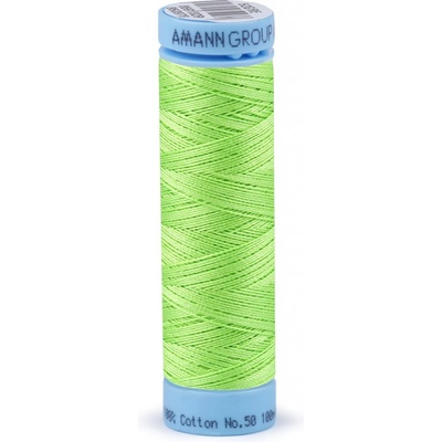 Bavlněné nitě 100 m etiketní č. 50 Triana Amann Barva: 1528 Lime Punch