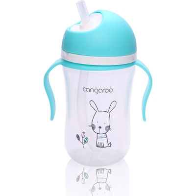 Cangaroo Чаша с пластмасова сламка Cangaroo - 300 ml, Синя (103647)