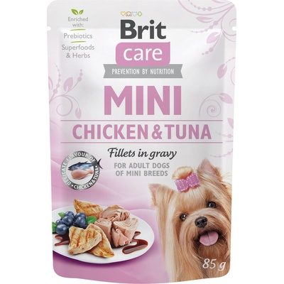 Brit Care Mini Пилешко и риба тон филе в сос 85g