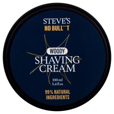 Steve´s No Bull***t Steve´s No Bull*t Woody Shaving Cream омекотяващ крем за бръснене 100 ml за мъже