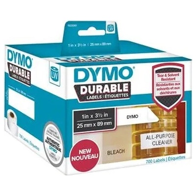 DYMO Etikety, odolné, do LW tlačiarní, 25x89 mm, 700 ks etikiet, DYMO