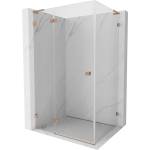 Mexen Lunar L лява отваряема душ кабина 85 x 80 см, прозрачно, четкана мед - 834L-085-080-65-00-L (834L-085-080-65-00-L)