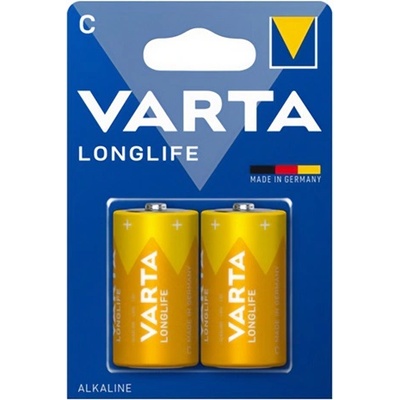 VARTA LONGLIFE батерия с дълъг живот C/baby, алкална, 2 бр. в опаковка 4114101422 (4114101422)