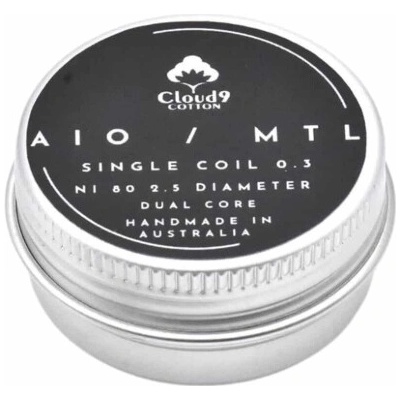 Cloud 9 Předmotané spirálky AIO / MTL Ni80 0,3 ohm 2ks