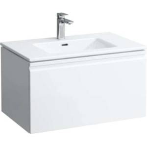 Laufen Pro S - Шкафче с умивалник, 80x50x46 см, 1 чекмедже, лъскаво бяло H8609644751041 (H8609644751041)