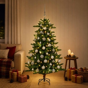 vidaXL Artificial Christmas Tree with Bauble 150 см 150 LED светодиода (3461391)