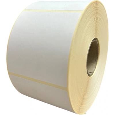 Papierová Etiketa 70 mm x 70 mm, Matný papier, Biela, Dutinka 40 mm, 1300 ks/kotúč, Permanentné lepidlo, Priemer kotúča 129mm