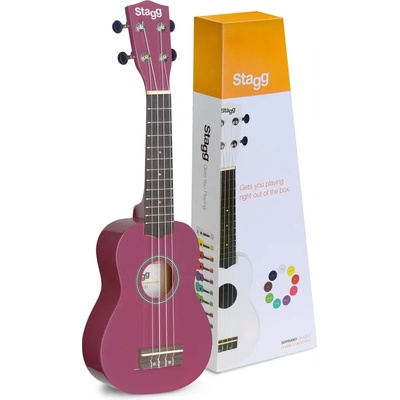 Stagg Укулеле сопрано във виолетово stagg - модел us-violet + калъф