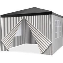 Garthen D71374 zahradní stan + 4 bočnice - 3 x 3 m, antracit