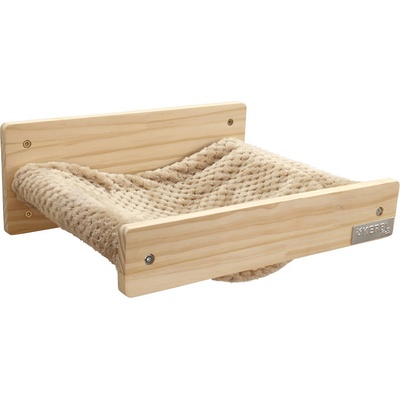 Kerbl Bravson Nástenné odpočívadlo 80917 Timber prírodné 38 x 33 / 5 x 16 cm