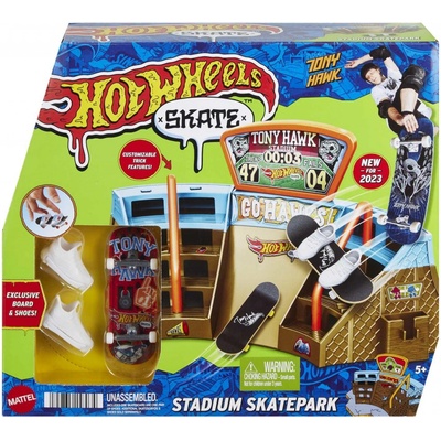 Hot Wheels Skate Fingerboard And Shoes Tony Hawks Stadium Skatepark