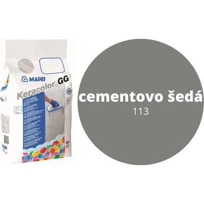 Mapei KERACOLOR GG 113 Cementová škárovacia hmota 4x5 kg, Cementovo šedá