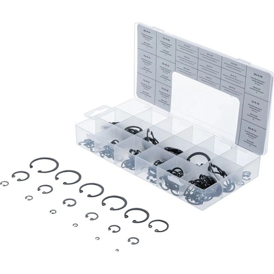 BGS 8049 Sada pojistek seger - vnitřní kroužky 3 ÷ 32 mm v PVC kazetě (300 dílů)
