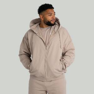 GymBeam STRIX Суичър с цип Taupe S