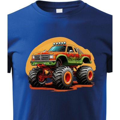 Dětské triko Monster truck Modrá Canvas Dětské tričko Bezvatriko.cz 2771