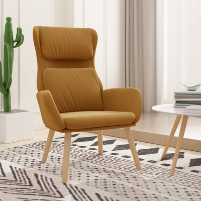 VidaXL 328059 relaxační hnědé samet