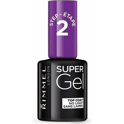 Rimmel Gélový lak na nechty Super Gél Nail Polish 001 Top Coat No Light 12 ml