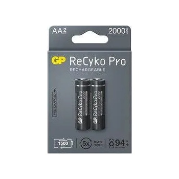 Image 1 of GP Batteries Акумулаторна Батерия GP R6 AA 2100mAh RECYKO + PRO 210AAHCB-EB2 NiMH /до 1500 цикъла/ 2 бр. в опаковка GP (GP-BR-210AAHCB-EB2)