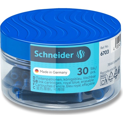 Schneider 6703 Inkoustové bombičky modré 30 ks