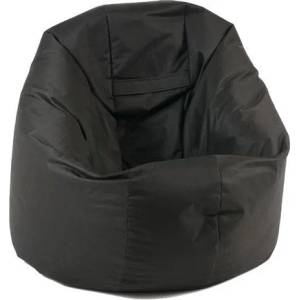 Pufrelax Пуф за деца, 210л. , Relaxo - Teteron Black, За открито, Перящ се калъф, Пълнеж от Полистиролни перли