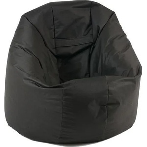 Pufrelax Пуф за деца, 210л. , Relaxo - Teteron Black, За открито, Перящ се калъф, Пълнеж от Полистиролни перли