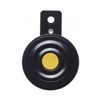 Klakson houkačka 70 mm - 12V - černý/žlutý střed + seřizování tónu