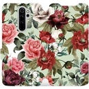 Pouzdro Mobiwear parádní flip Xiaomi Redmi Note 8 Pro - MD06P Růže a květy na světle zeleném pozadí