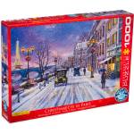 EUROGRAPHICS Пъзел Eurographics от 1000 части - Коледна вечер в Париж, Доминик Дейвисън (EG60000785)