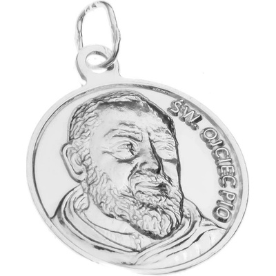 Argento Strieborný prívesok sv. Páter Pio 85732