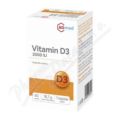 AGmed Vitamin D3 2000 IU 60 kapsúl