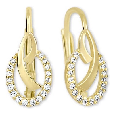 Soliter Zlaté náušnice s kryštálmi 239 001 00797