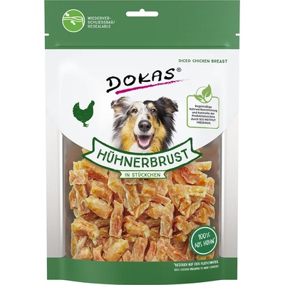 DOKAS 3x200г пилешки гърди на кубчета Dokas за кучета