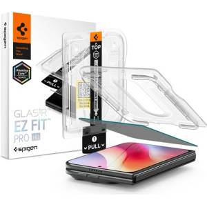 Spigen iPhone Duo SPIGEN GLASS TR EZ FIT PRO HD стъклен протектор за екран 2.5D, 9H + допълнителна рамка, ПРОЗРАЧЕН (AGL12016)