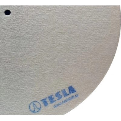 TESLA Antistatic Slipmat White Kvalitní slipmat pro gramofonové přístroje v bílém provedení