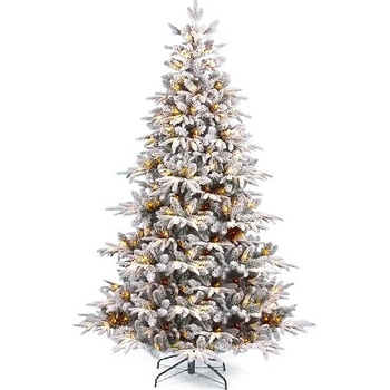 LAALU Vianočný stromček zasnežený DELUXE jedľa Anita 180 cm so SMART LED OSVETLENÍM