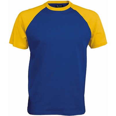 Kariban base ball k330 / Мъжка тениска - кралско синьо/жълто s (20k33045101)