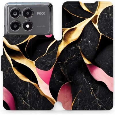 Mobiwear Xiaomi Poco X6 Pro 5G VP35S Černý a zlatavý mramor