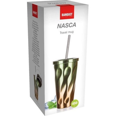 Banquet cestovní hrnek dvoustěnný NASCA 0,45 l zeleno-měděná