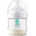 Philips Бебешко шише Philips Avent - Natural Response 3.0, AirFree, flow 2/бавен, 0м+, 125 ml (SCY670/01) - baby