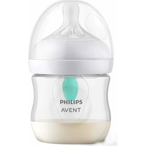 Philips Бебешко шише Philips Avent - Natural Response 3.0, AirFree, flow 2/бавен, 0м+, 125 ml (SCY670/01) - baby