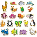 Viga Toys Дървени магнитни фигурки, Viga - Животни (58923)