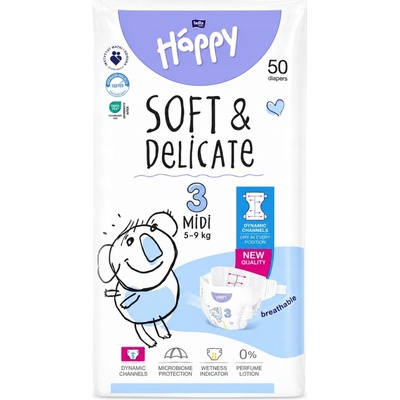 Bella Happy Soft & Delicate 3 5-9 kg 50 ks