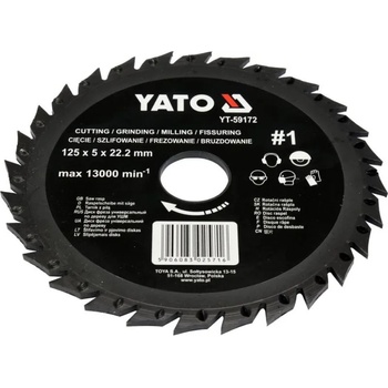 Image 1 of TOYA Диск за циркуляр yato, груб, Ф 125 х 22.2 мм (59172)