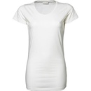 Tee Jays módní extra dlouhé strečové tričko do véčka bílá