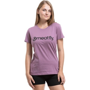 Meatfly дамска тениска Ladies MF Logo Orchid / Black Meatfly | Cheren | ЖЕНИ | M