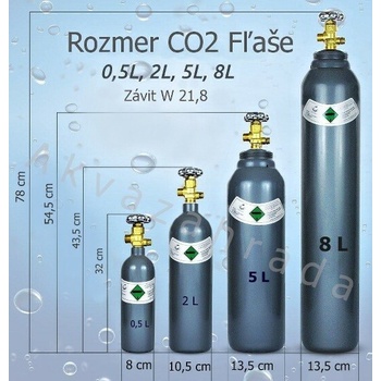 Aqua Nova CO2 tlaková fľaša 5 l plniteľná