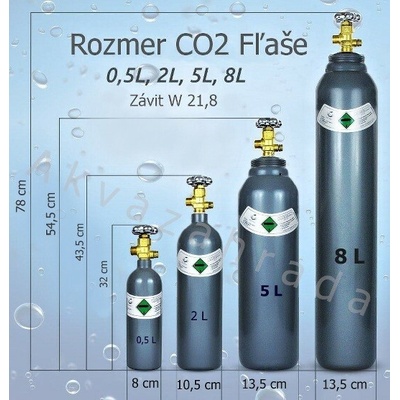 Aqua Nova CO2 tlaková fľaša 5 l plniteľná