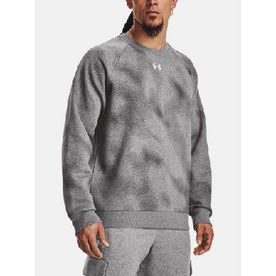 UA Rival Fleece Printed Crew Sweatshirt Under Armour | Siv | МЪЖЕ | L