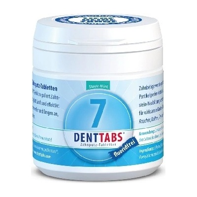 Denttabs prírodná v tabletách bez fluoridu 125 ks 40 g